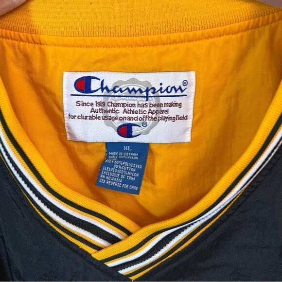 Champion Black Gold Iowa Hawkeyes Windbreaker Jacket XL - Picture 3 of 11